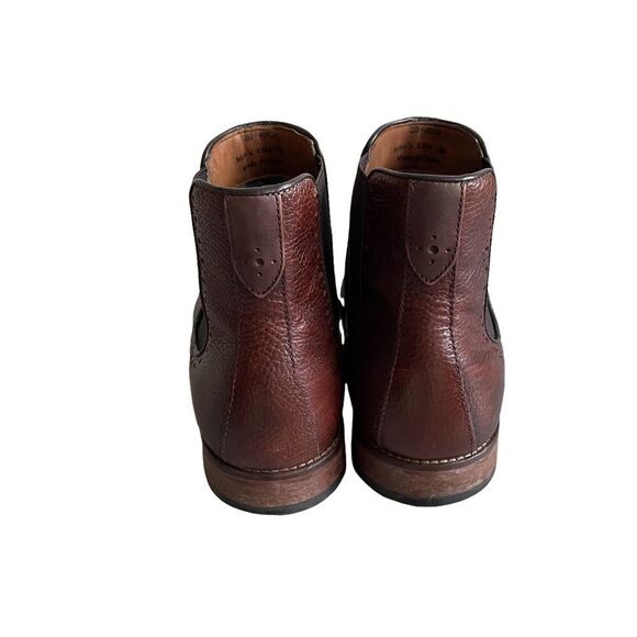 JOHNSTON & MURPHY Leather Chelsea Slip-On Ankle Boots Brown 9.5 - Picture 6 of 12
